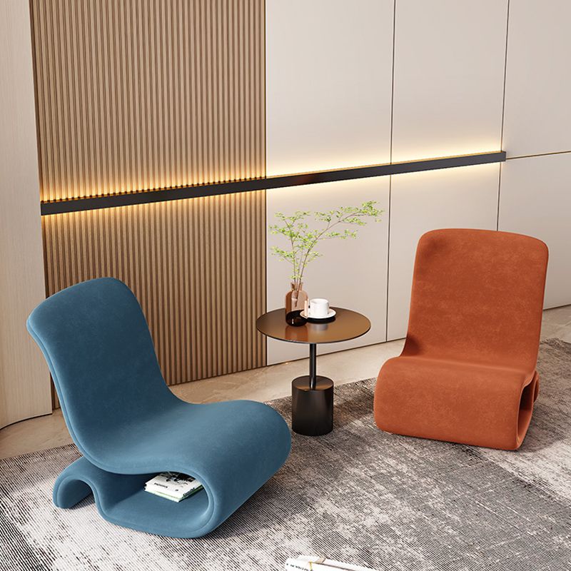 Contemporary 26 "Wide Velvet Fixed Back Sponge Armless Chair