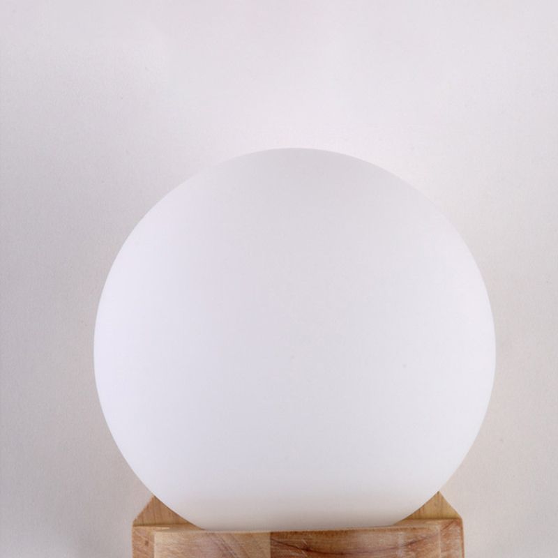 Gamique en verre blanc et en bois moderne un luminaire mural mural pour le salon