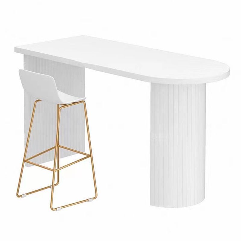 Modern Solid Wood Bar Table Living Room Fixed Bistro Bar Desk