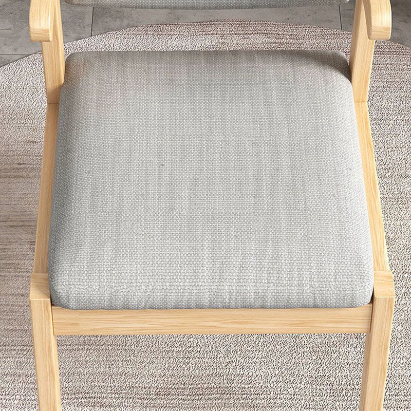 Contemporary Style Chair Armless Open Back Chair with Wood Legs for Home