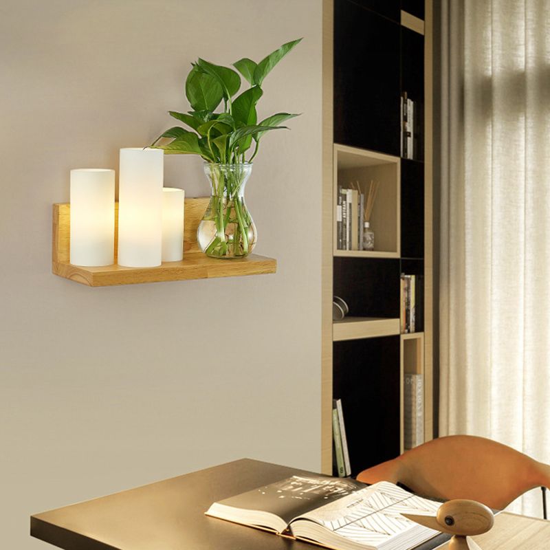Nordic Creative Style Mur Mur Light Tifce Wood Wall Lampe