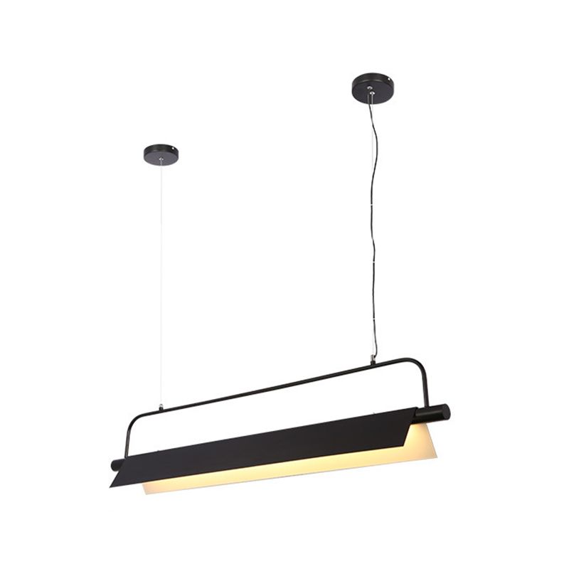 Nordic Metal Island Light Black 47.5" Wide LED Island Pendant for Dining Room