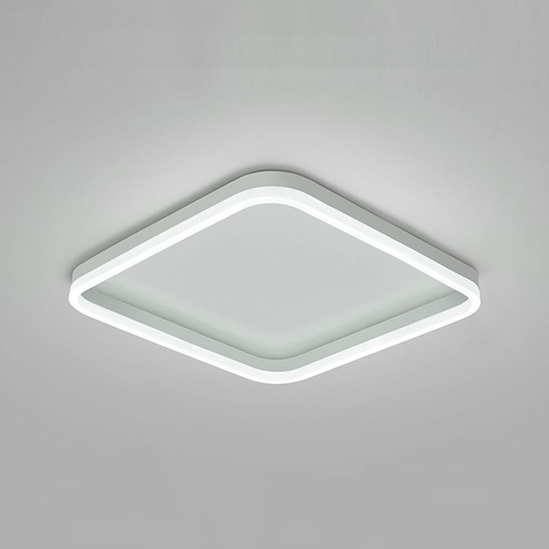 Square Shape Ceiling Light Modern Metal Flush Mount with Acrylic Shade for Living Room