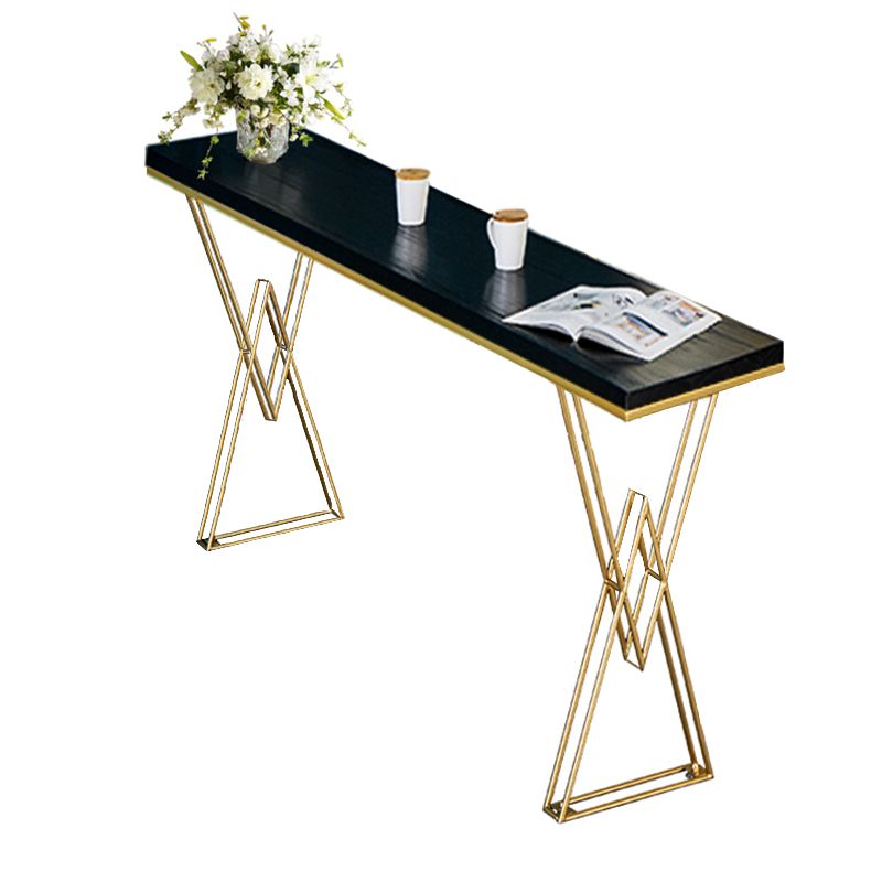 Glam Style Solid Wood Pub Dining Set 1/2/3/4 Pcs Rectangular Pub Set for Home