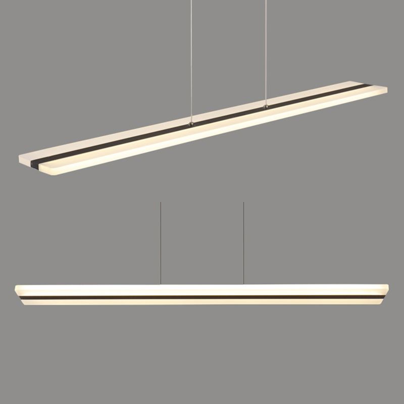 Black Island Lighting Fixtures Modern Style LED Hanging Lamp for Dining Room