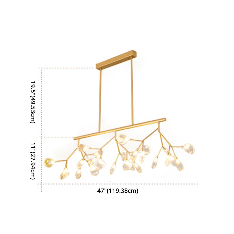 Fireflies Island Ceiling Light Minimalistic Metal Hanging Lamp Kit for Dinning Room