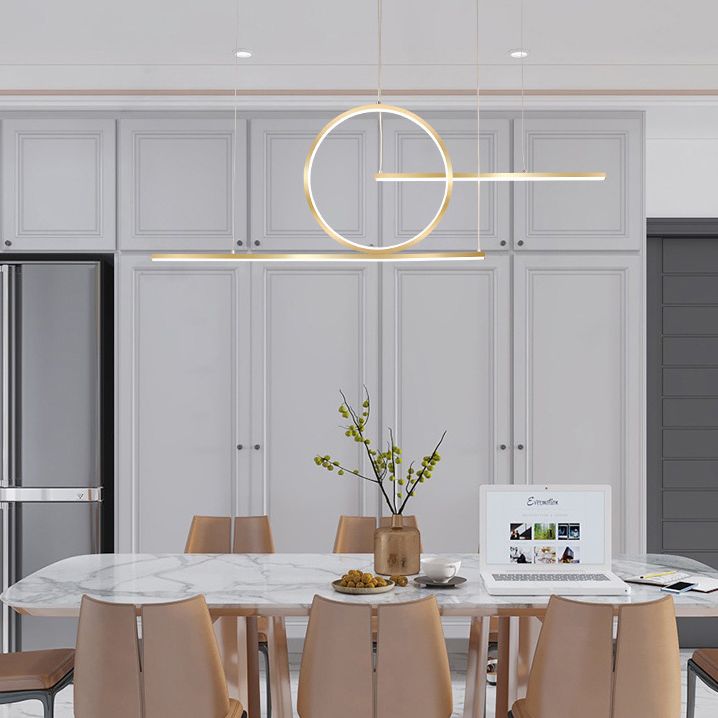 Ring Island Lighting Fishtures Acrilic Minimalismo Apparecchi di illuminazione a sospensione per il ristorante