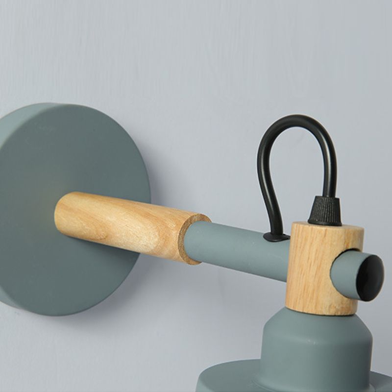 Macaron Empire Shape Wall Sconce Metal 1 Light Sconces for Bedroom
