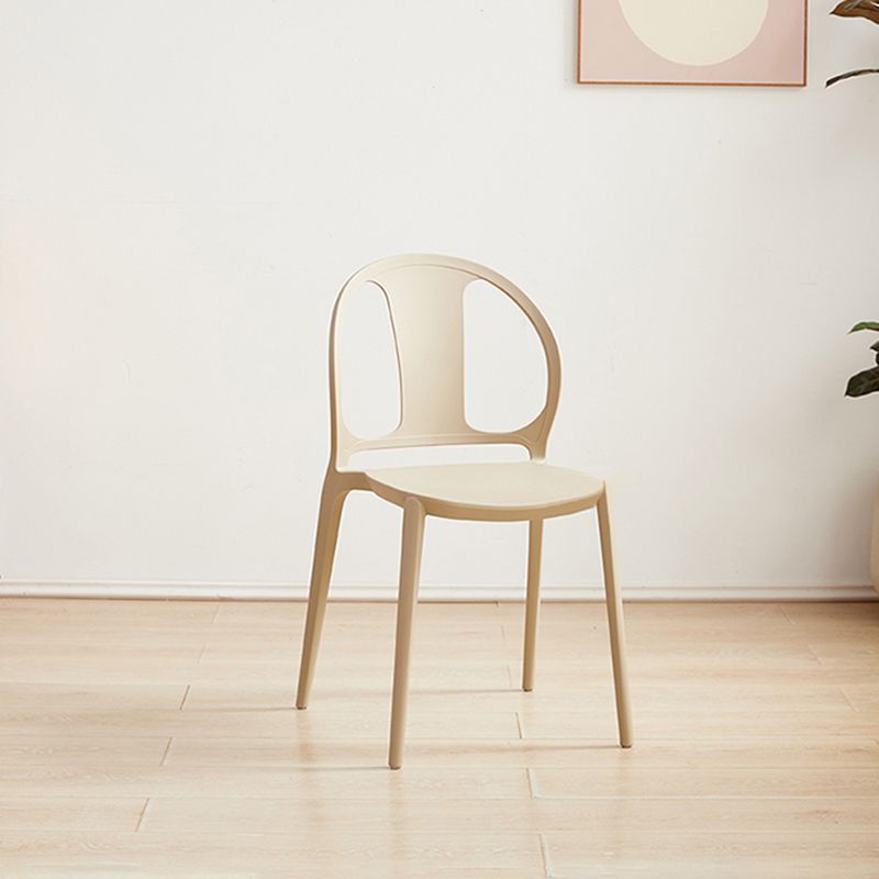 Dining Room Plastic Dining Chair Contemporary Stacking Side Chair