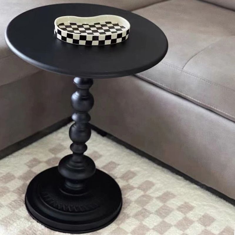 16.5" W x 16.5" D x 20.5" H Sofa Side Accent Table Metal Pedestal End Table