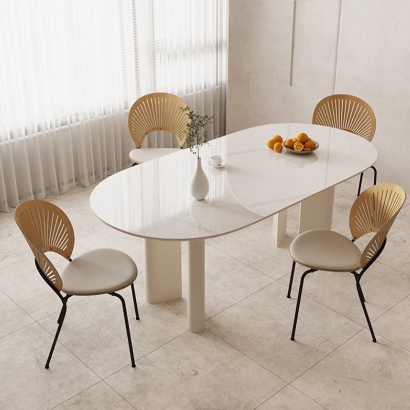 Modern Stone Dining Table with 4 Legs Dining Table for Dining Room