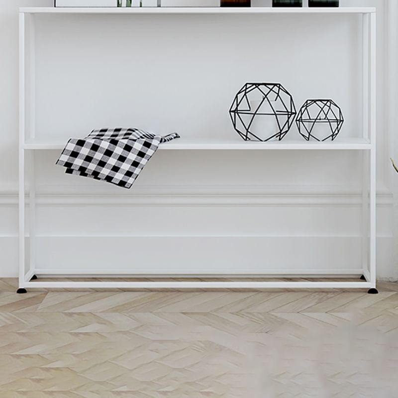 Etagere Metal Bookshelf 2-tier Open Back Modern Bookcase in Burnish