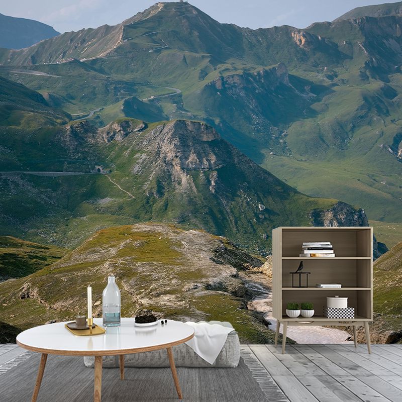 Horizontal Photography Mountain Mural Environment Friendly Wallpaper for Home