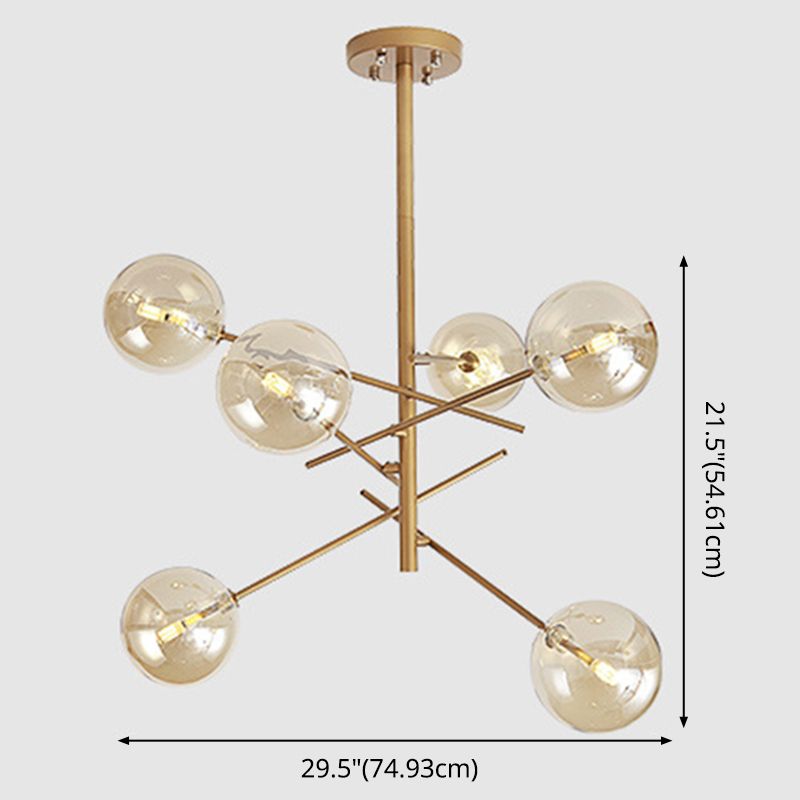 Lampada lampadario di vetro molecolare Minimalismo lampadario oro lampadario