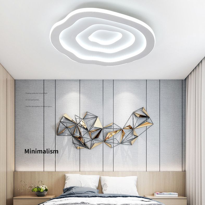 Plafonnier encastré en forme de nuage en acrylique, luminaire de plafond moderne et simple pour chambre à coucher
