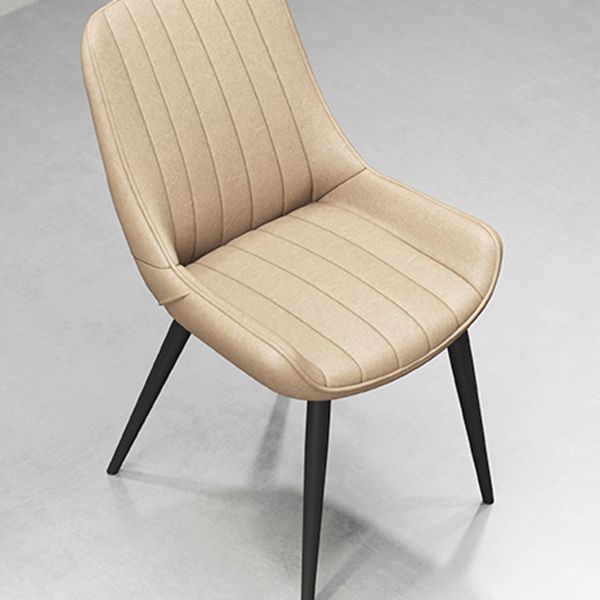 Sillas de comedor tapizadas de estilo moderno, sillas laterales con respaldo sólido para uso doméstico