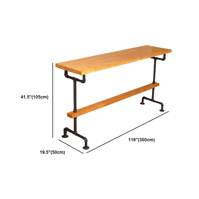 Solid Wood Bar Table Set Modern Rectangle 1/2/7 Pieces Counter Table