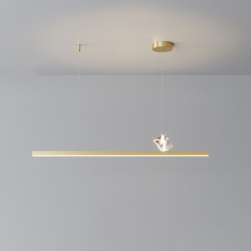 Simple Light Luxury Style LED Hanging Island Pendant Light for Dining Room