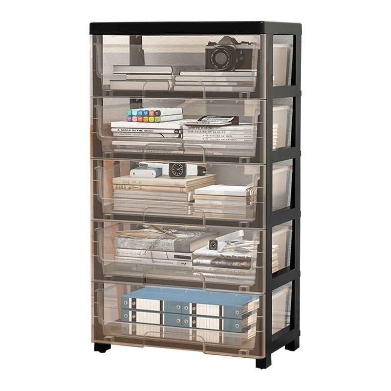 Modern Style Bookshelf Closed Back Plastic Bookcase for Home Office