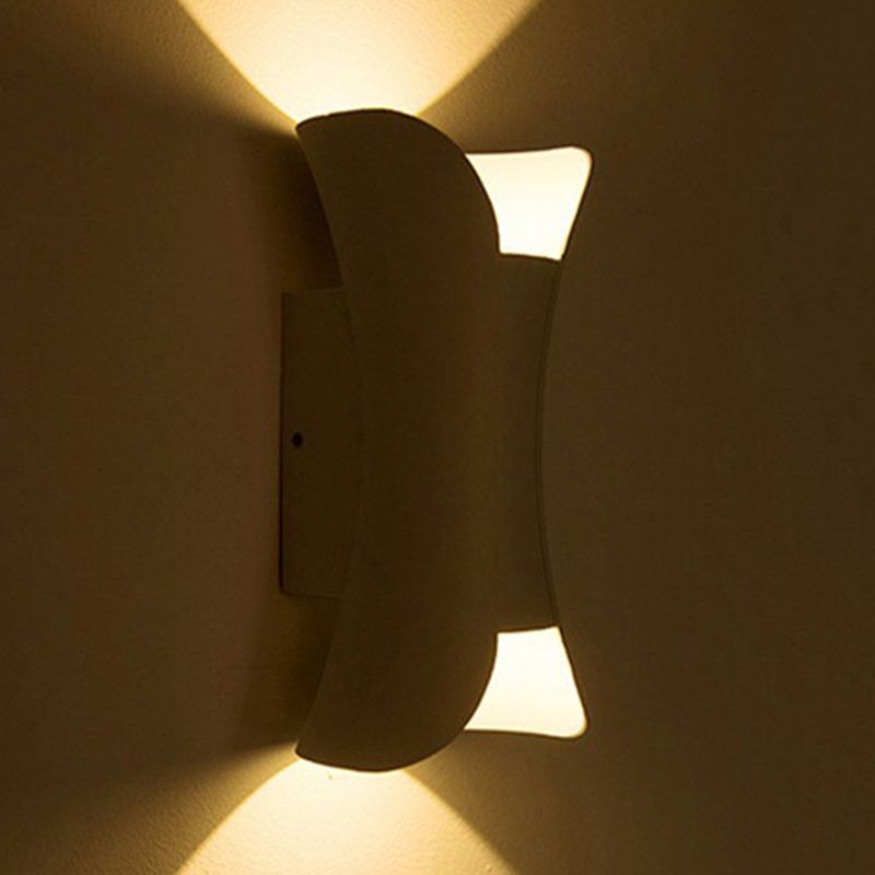 Curl Shape Wall Light Modern Style Metal 2 Lights Sconce for Living Room