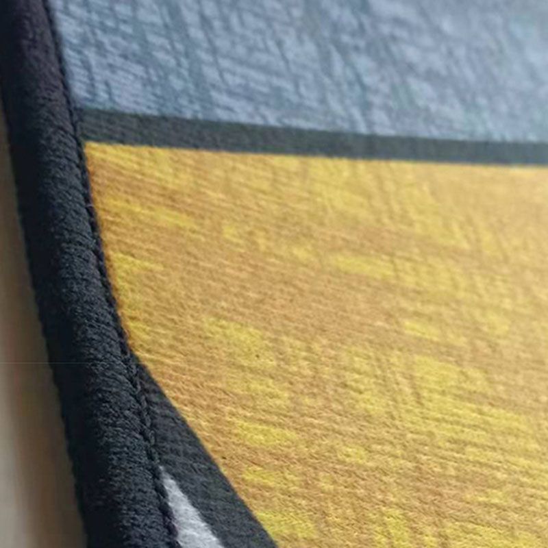 Luxury Indoor Rug Contrast Panel Carpet Easy Care Polyester Anti-Slip Carpet for Home Decor