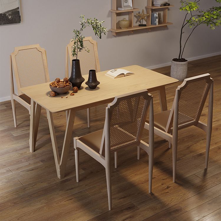 Modern 1/2/3/5/9 Pieces Dining Set Wood Dining Furniture Set in Natural