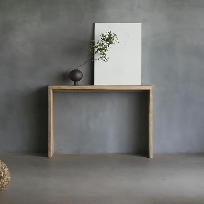 12 Inch Wide Accent Table Mid-Century Modern Rectangle Console Table