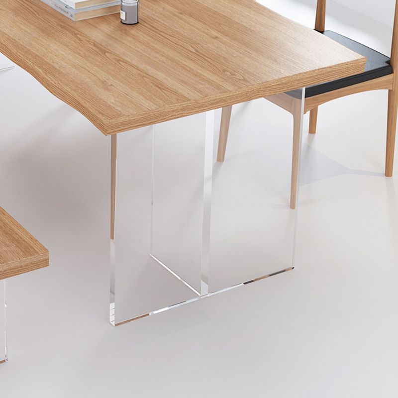 1/3/4/5 Pieces Modern Dining Set Rectangle Pine Wood Dining Table for Kitchen