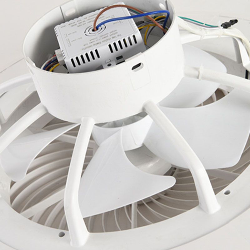 Moderne prägnante LED -Deckenlüfter leichte schmiedeeisere kreisförmige Decke mit Acrylschatten