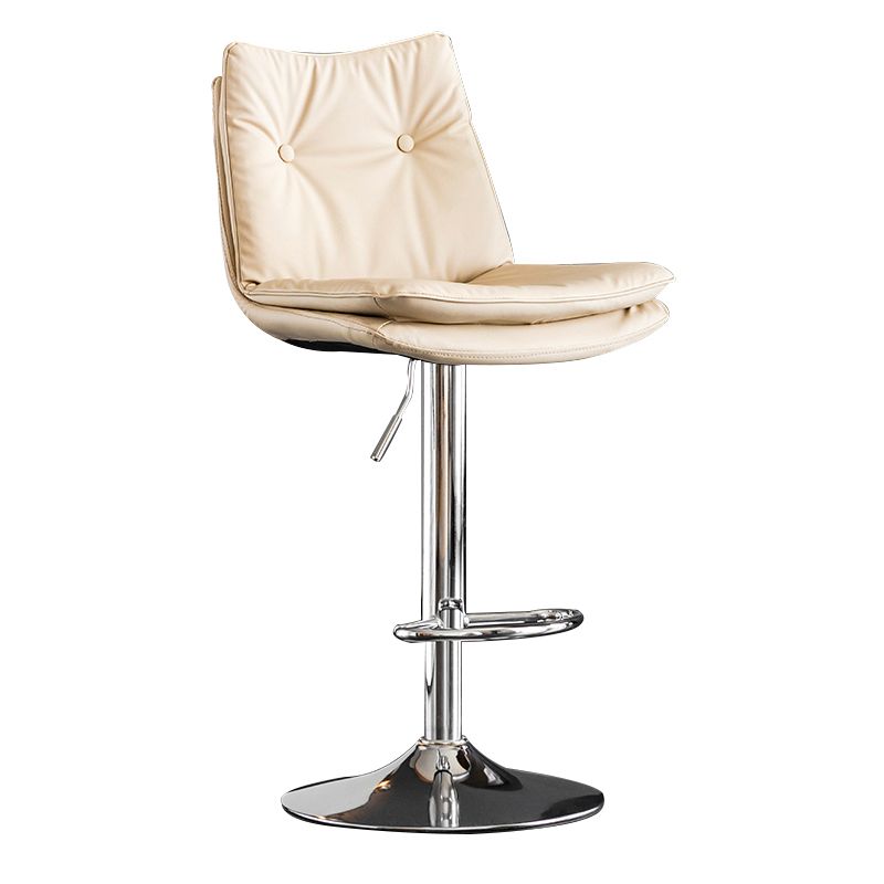 Contemporary Swivel Adjustable Height Barstool Indoor Bar Stool with Low Back