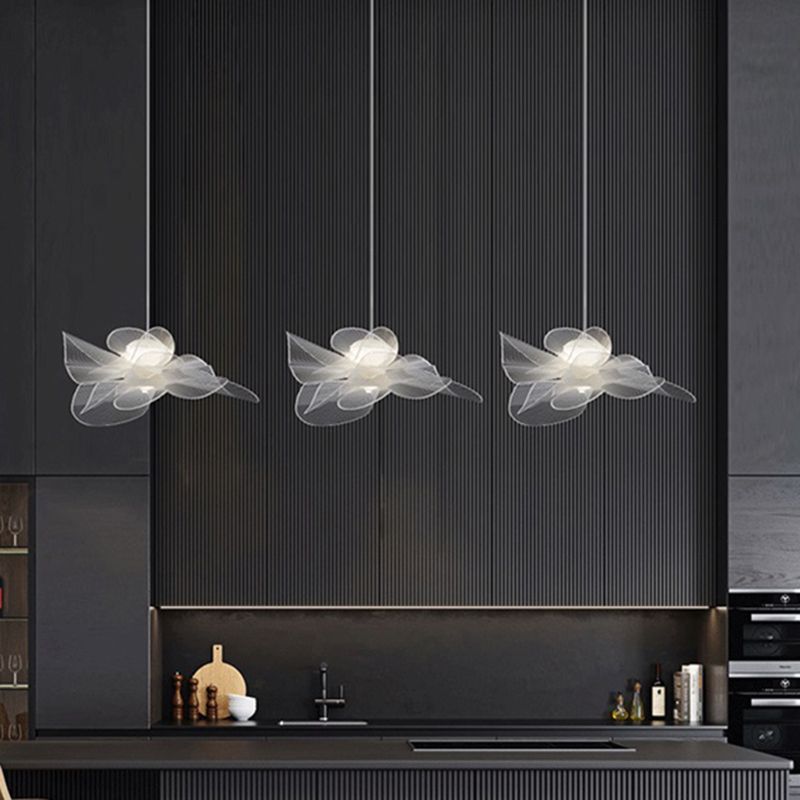 Luz de colgante colgante sombreado de estilo acrílico Led acrílico Luz colgante de luz en blanco