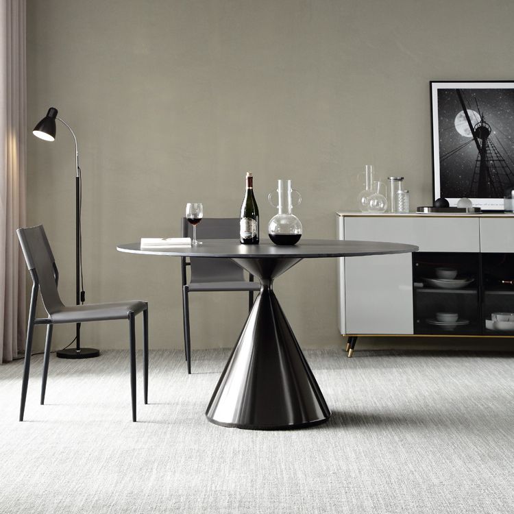 Stone Top Dining Table Modern Pedestal Dining Table for Home