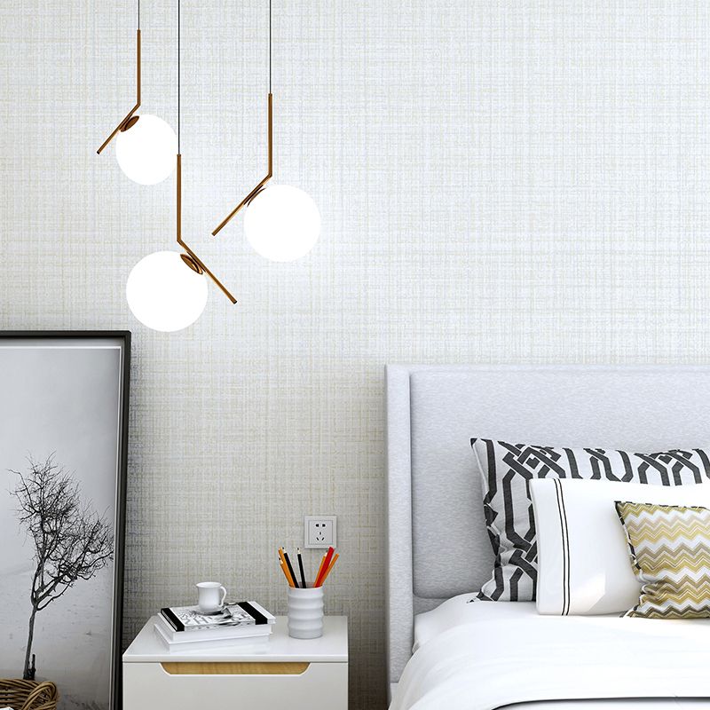 Non-Woven Washable Wallpaper Minimalist Tartan Wall Covering for Living Room, Unpasted