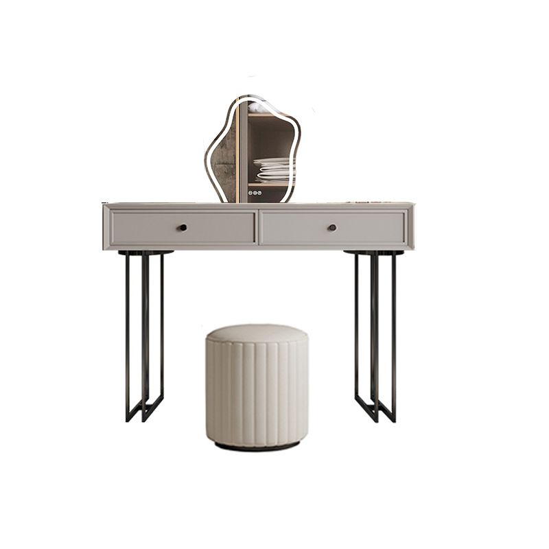 Standing Grey Makeup Vanity Desk Bedroom Vanity Dressing Table Set