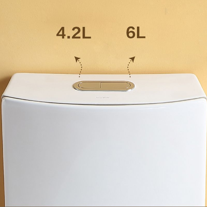 Traditional Flush Toilet Floor Mounted One-Piece Toilet Porcelain Toilet Bowl