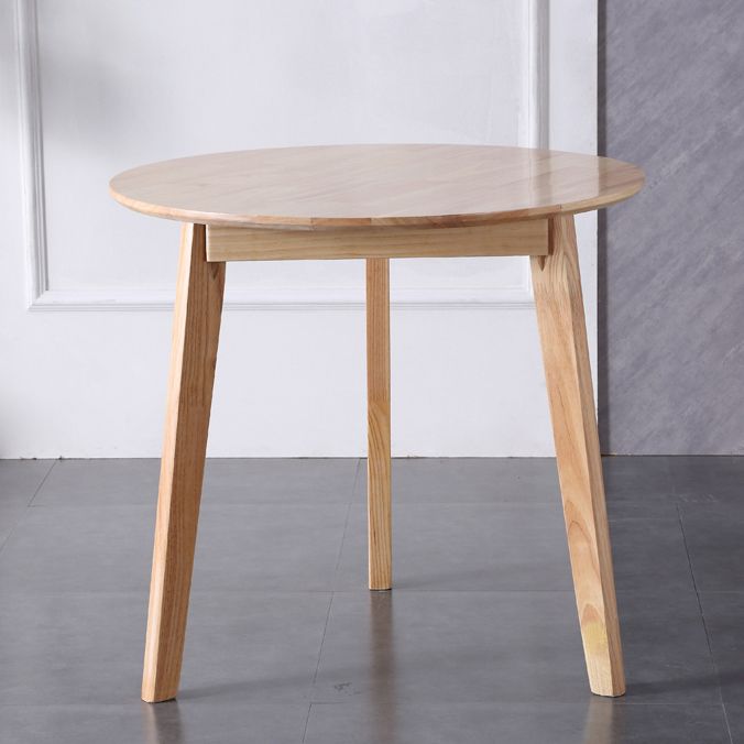 Modern Style Kitchen Dinette Set Solid Wood Top Dining Furniture Set with 3 Legs Base