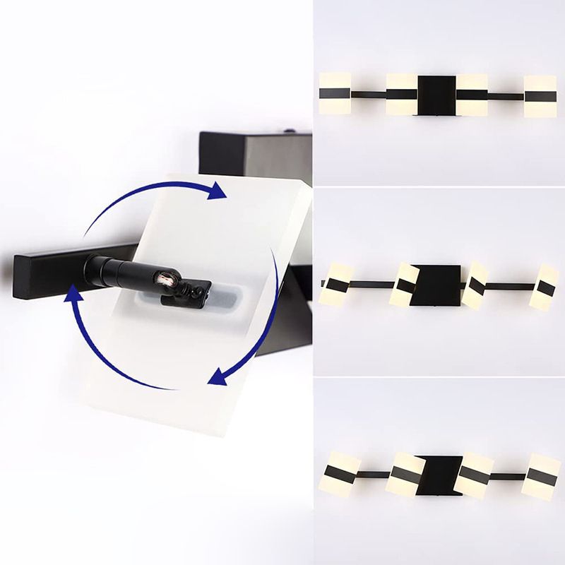 Geometric Wall Sconce Lighting Modern Metal Wall Light Fixture with Acrylic Shade