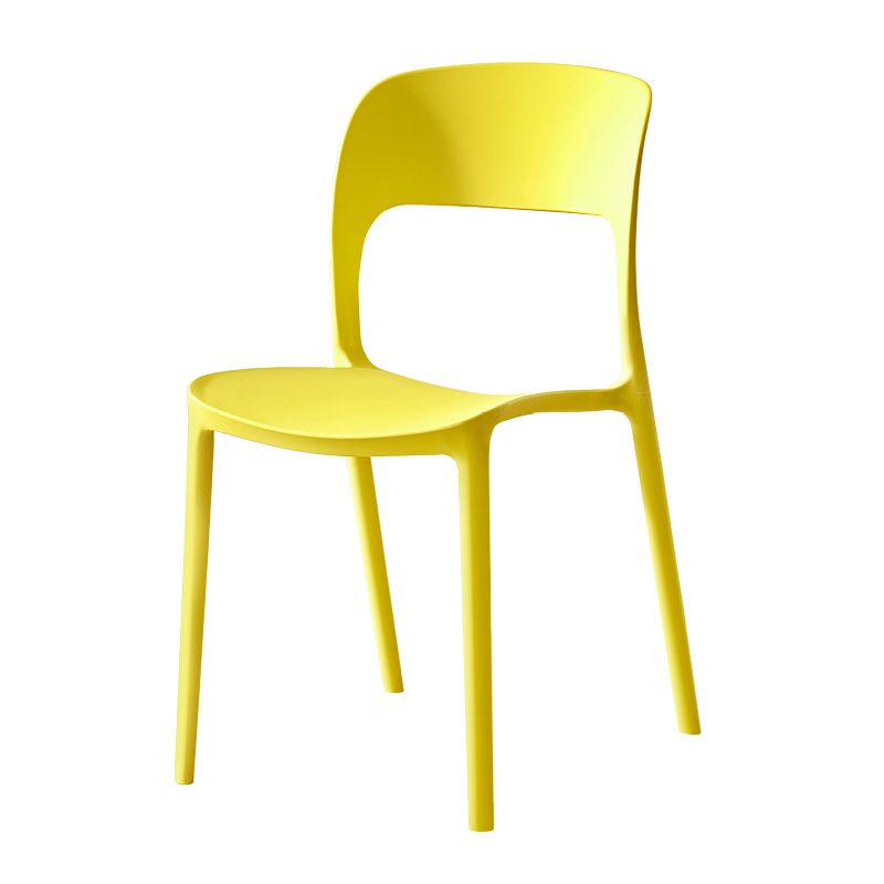 Sillas de comedor de plástico contemporáneas con respaldo abierto, silla lateral para uso en restaurantes