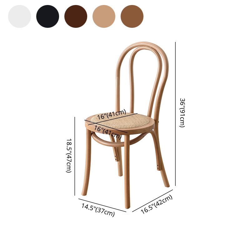Silla de comedor de madera tradicional Windsor, silla sin brazos para uso doméstico