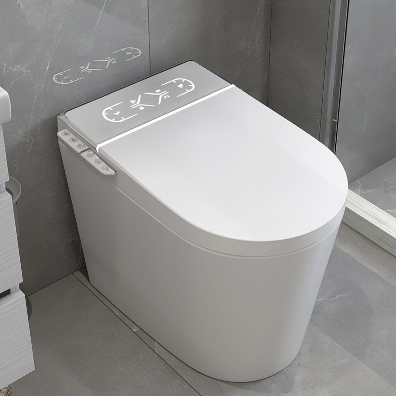 Modern White Heated Seat Toilet ABS Floor Mounted Flush Toilet with Seat