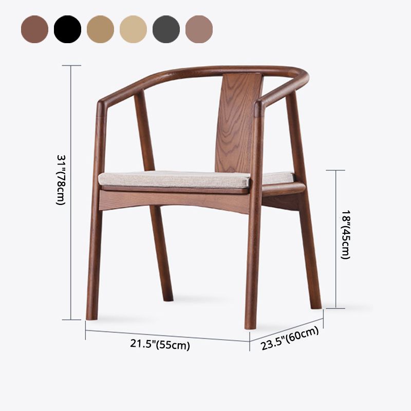 Chaise simple de bras arrière de latte de cuisine de chaises en bois de frêne de style traditionnel