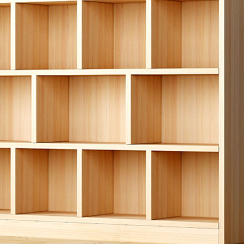 Closed Back Standard Bookshelf Wooden Contemporary Bookcase with Shelves