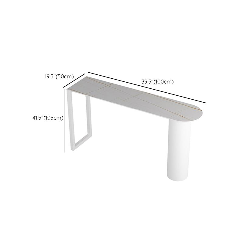 White Counter Wine Table Double Pedestal Pub Height Dining Table