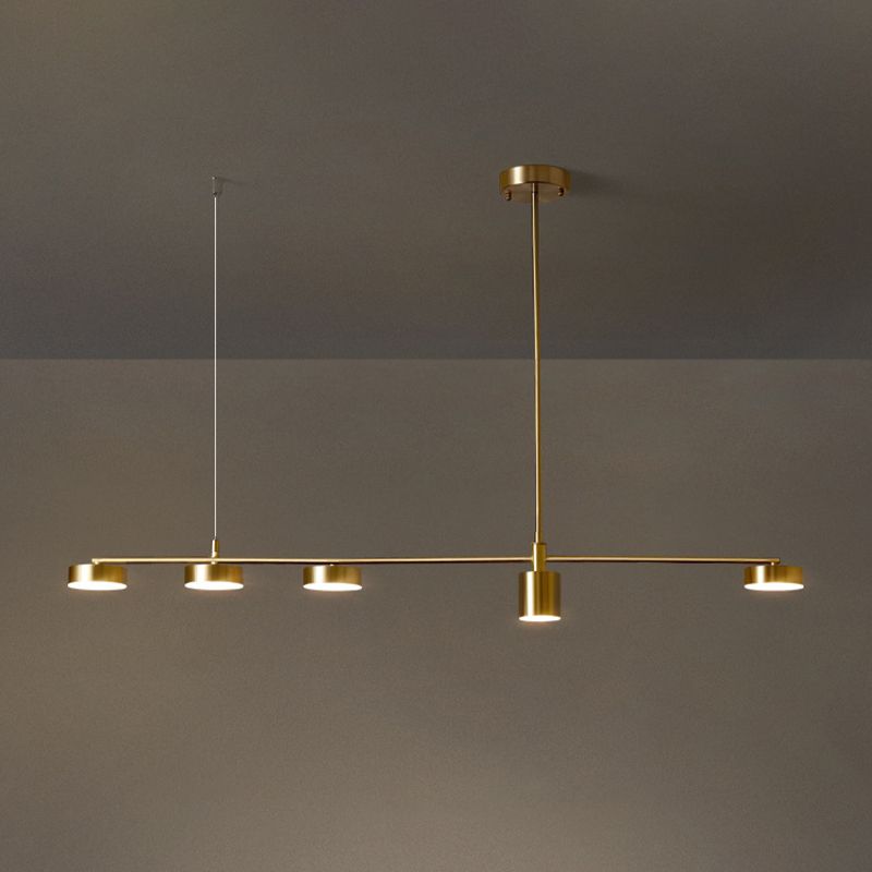 4/5-Light Modernism Golden Ceiling Light Metal Unique Kitchen Island Lighting