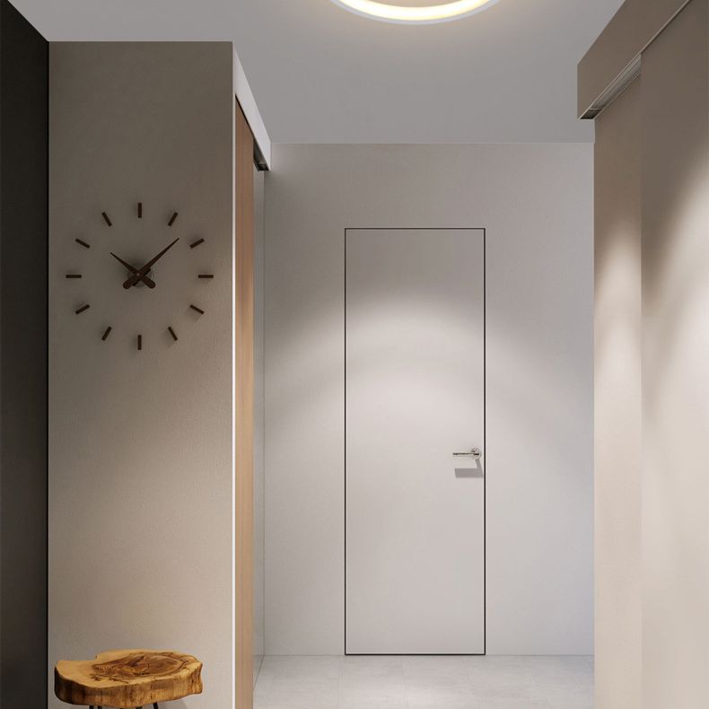 1 lumière du cercle de cercle Light Light Metal Mur de style moderne pour le chevet de l'hôtel