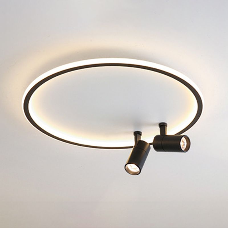 Simple Flush Ceiling Spotlight LED Track Light Fixture for Living Room