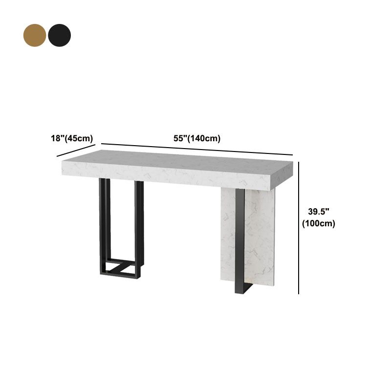 Indoor Modern Pub Dining Set 1/2/5 Pieces White Stone Top Bar Pub Table Set