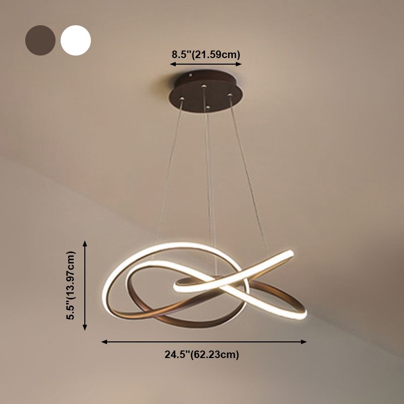Aluminum Pendant Light Linear Modern LED Ceiling Light for Dining Room