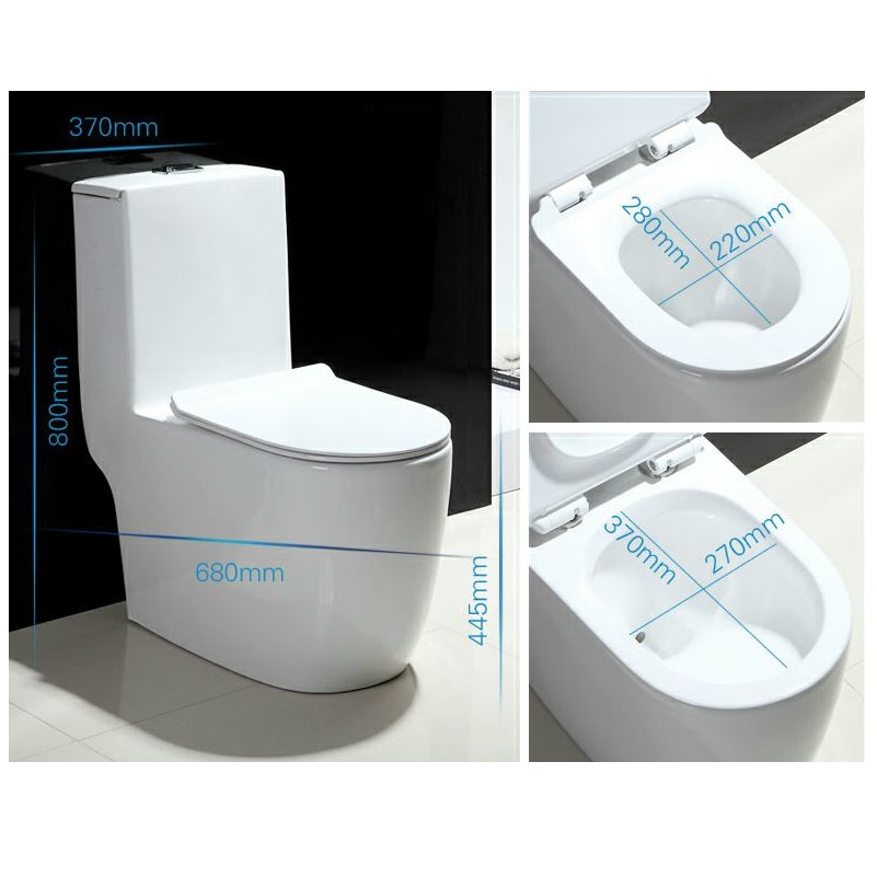 Contemporary One Piece Flush Toilet White Urine Toilet for Bathroom