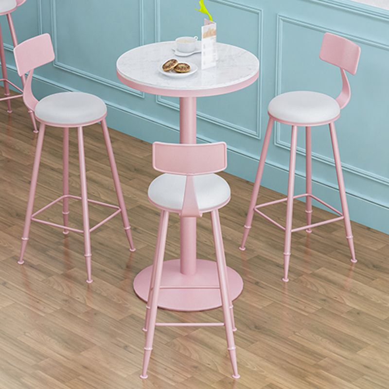 1/2/3/4/5 Pieces Modern Bar Set Matte Finish Iron Bar Stool and Table Set